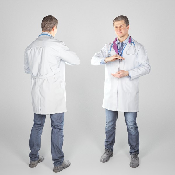 man uniform medical doctor 3D model