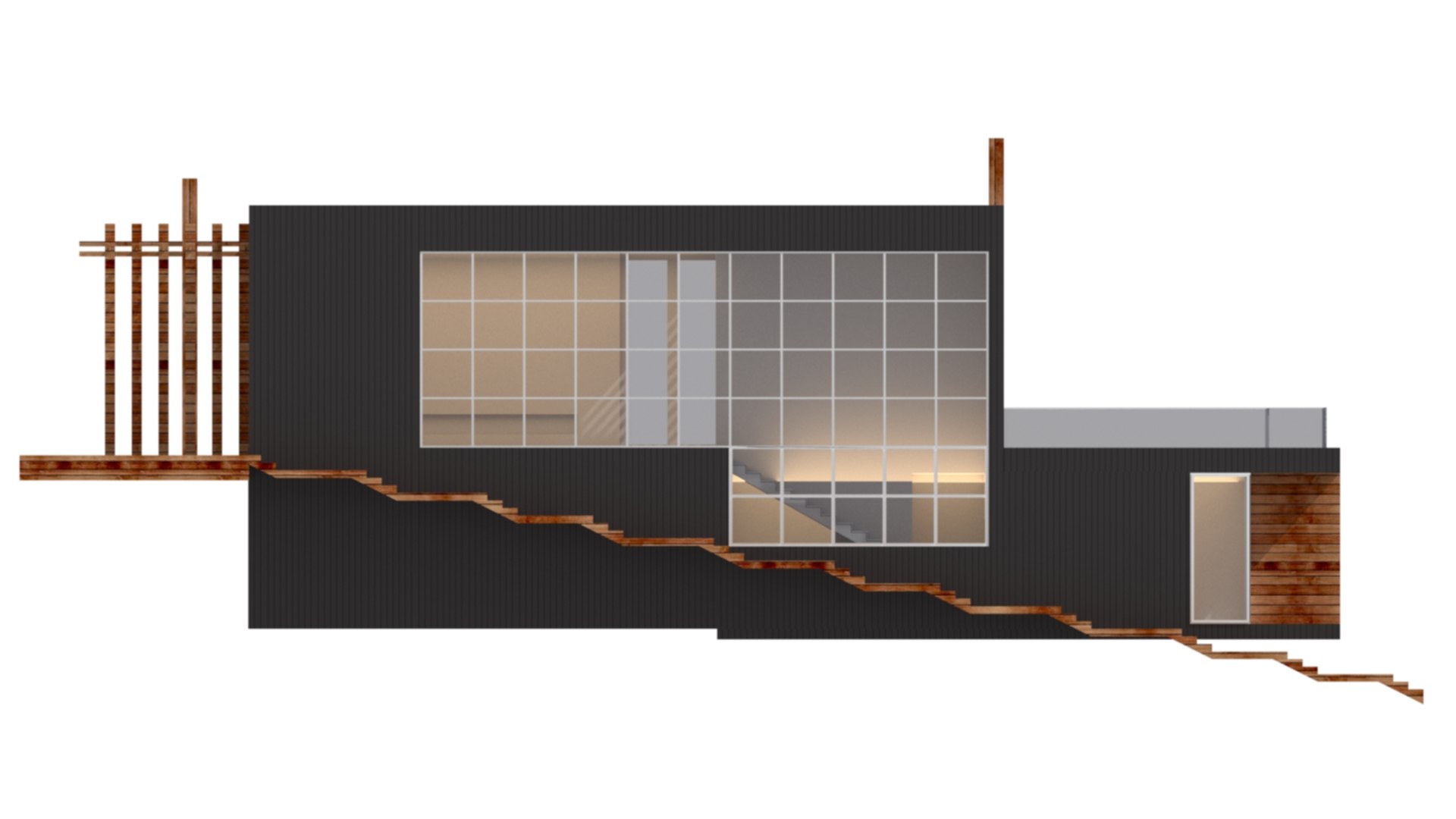 Two-level house with terrace 3D - TurboSquid 1824874