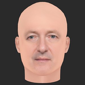 Low Poly Piers Morgan Head 3D model