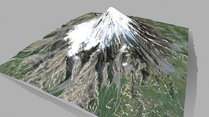 Volcano Kronotskaya Sopka Kamchatka 3D model