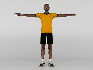 Male Tennis Player 3D model