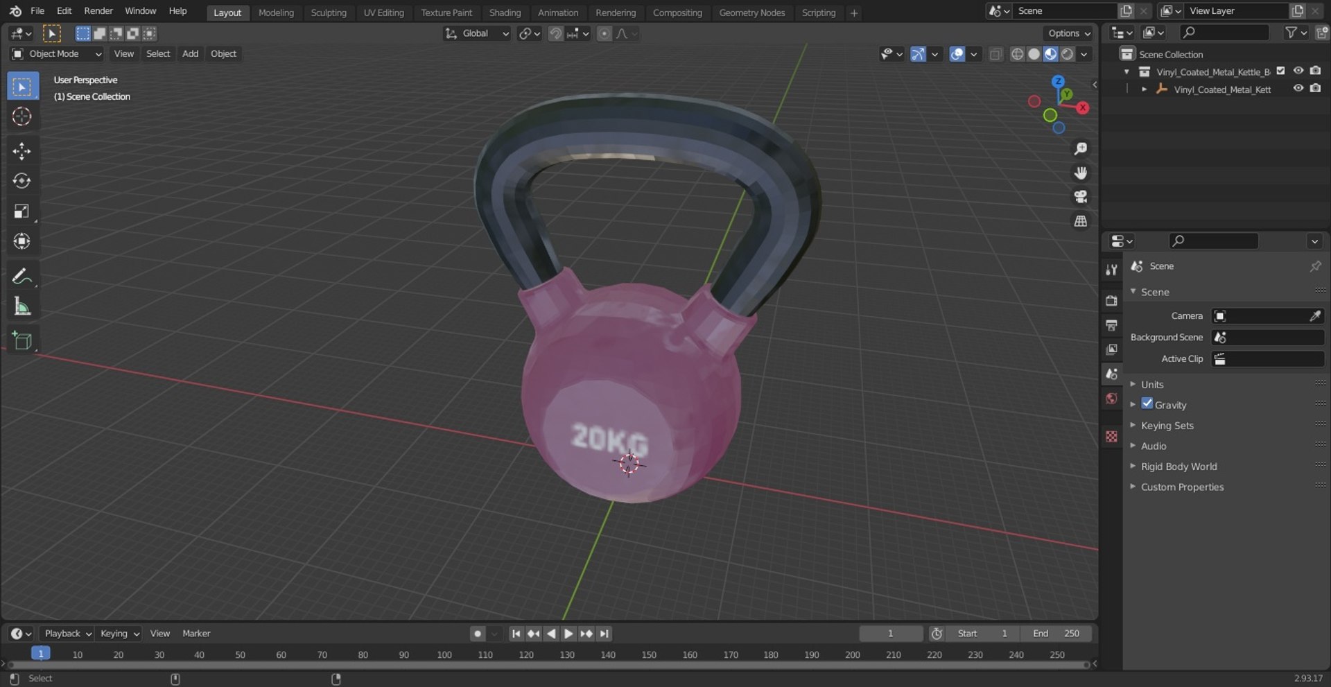 3D Vinyl Coated Metal Kettle Bell 20kg https://p.turbosquid.com/ts-thumb/Et/rnP5KL/uU/vinylcoatedmetalkettlebell20kgvray3dmodel018/jpg/1682603230/1920x1080/fit_q87/65dfe4902d94ba639c8d0bacb503cf73f118712e/vinylcoatedmetalkettlebell20kgvray3dmodel018.jpg