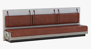 3d max leather bar bench