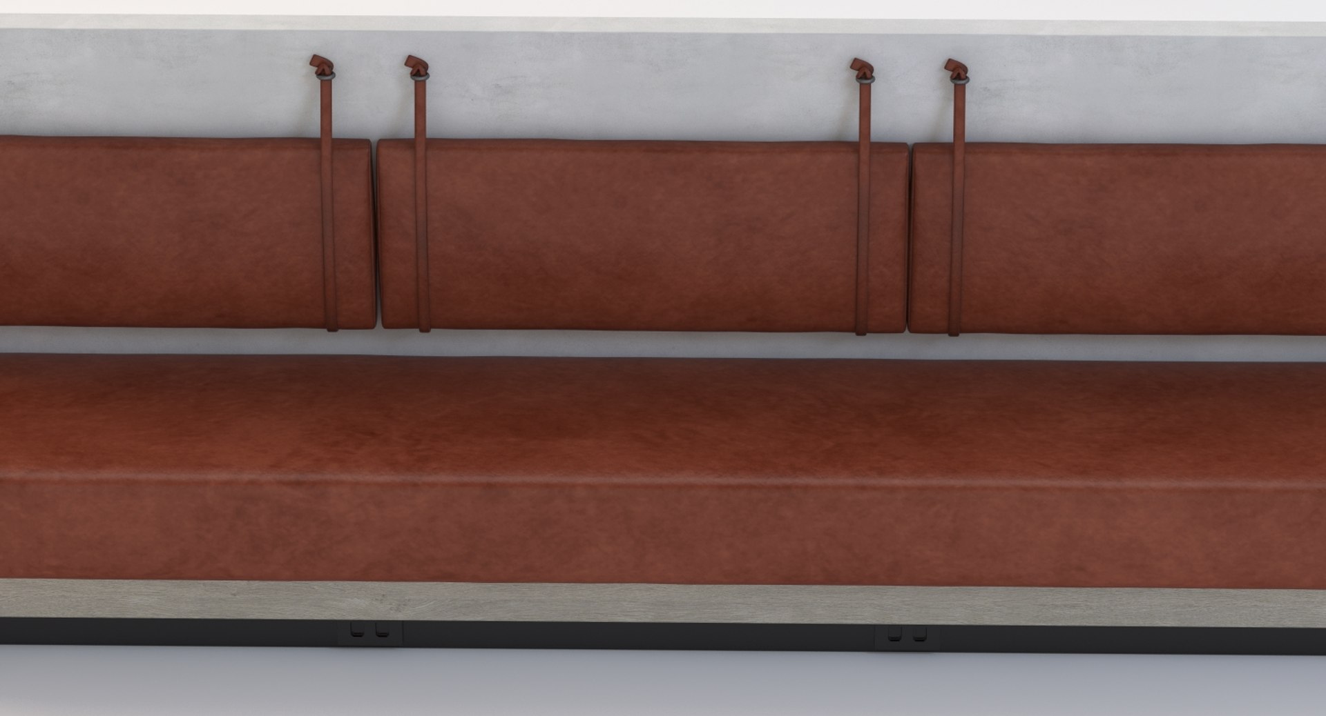 3d max leather bar bench