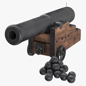 19th Century Cannon 01 3D