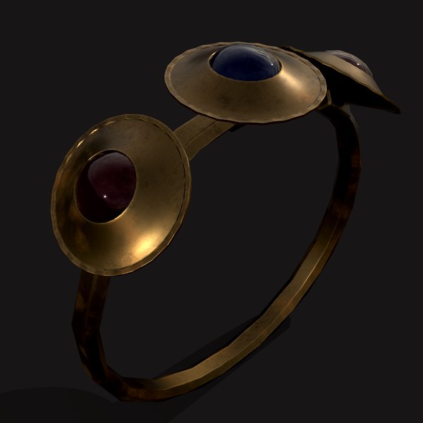 Three Gem Ring 3D model