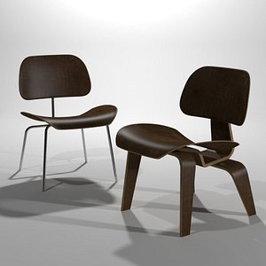 3ds max eames lounge chair wood