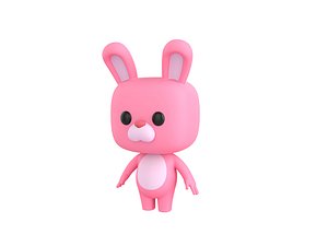3D Cartoon Rabbit model