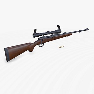 Sniper Rifle Low-poly PBR