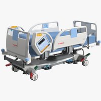 Intensive Care Bed Rigged for Maya