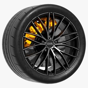 3D model OZ racing and Michelin Pilot Sport Cup 2