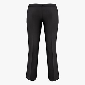 Formal Beige and Black Business Trousers
