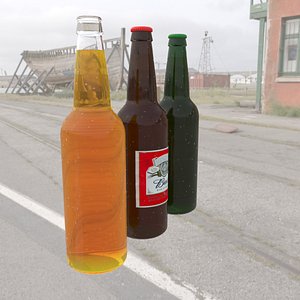3d bottles caps model