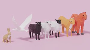 Cartoon LowPoly Animals Collection