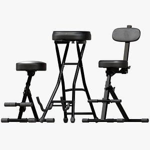 3D Musician Stool Collection model