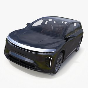 3D Modern Electric SUV Black