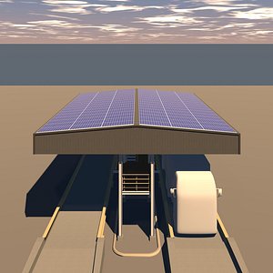 3D Truck weight scale station with solar cell 24i14