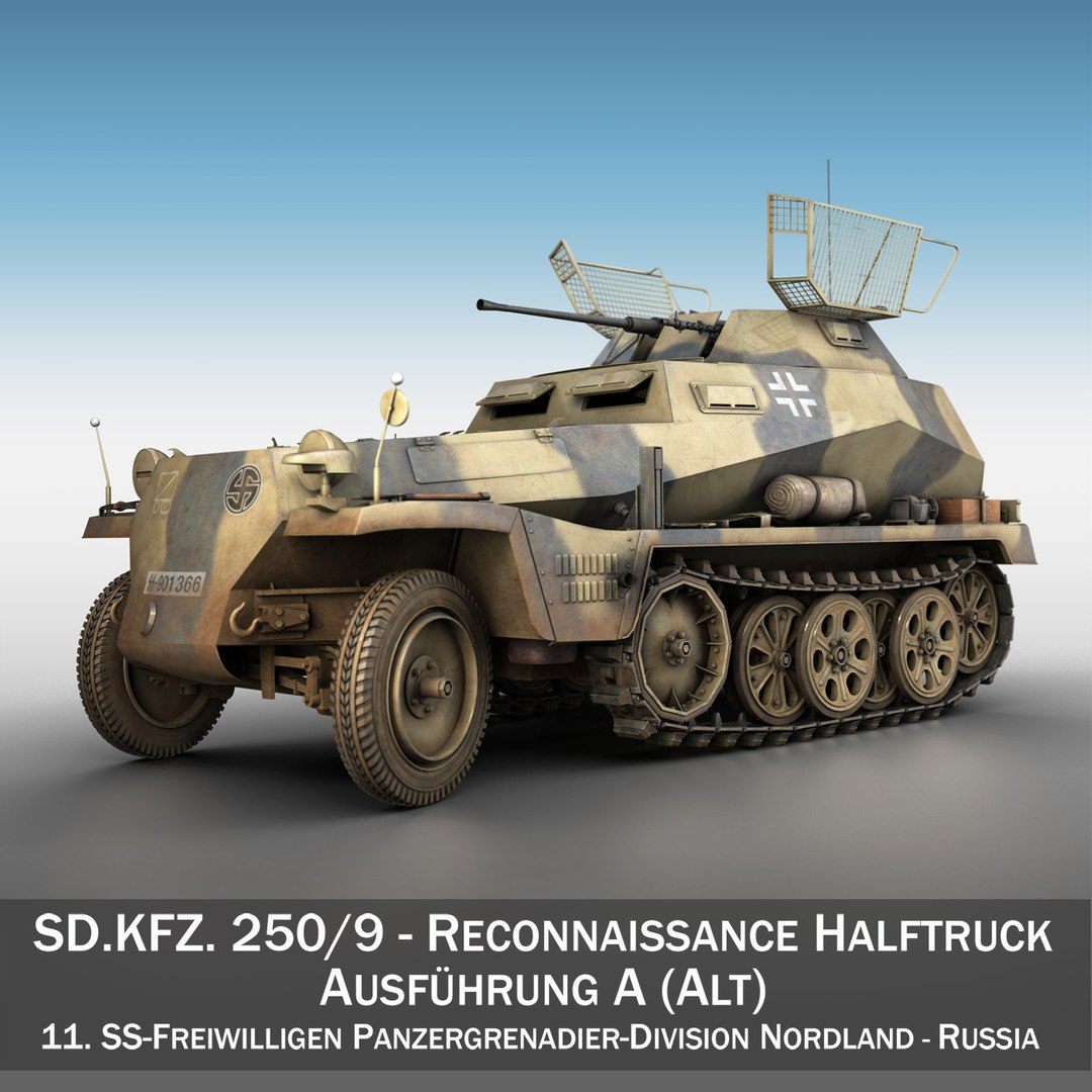 Sd Kfz 250 9 3d Model