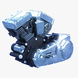 Air-Cooled V-Twin Motorcycle Engine Twin-Cam