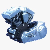 Air-Cooled V-Twin Motorcycle Engine Twin-Cam