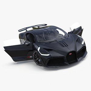 Bugatti Divo Black Rigged