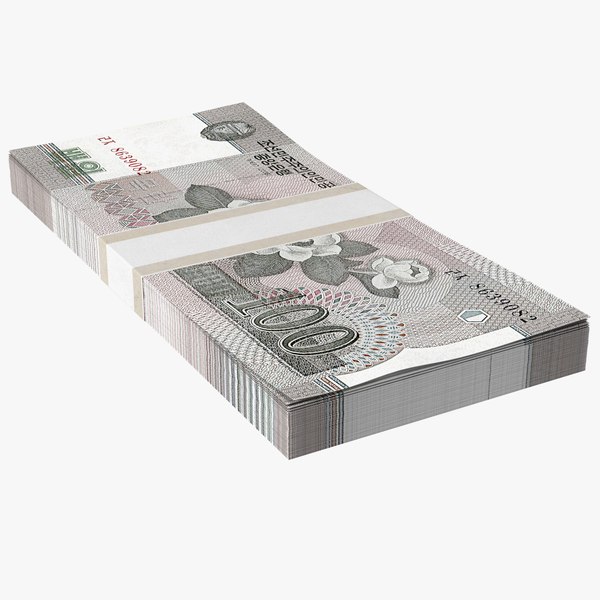 North Korea 100 Won Banknotes Pack 3D model