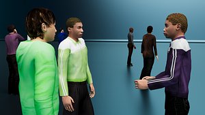 Low Poly Animated Males Pack - 200 Pieces