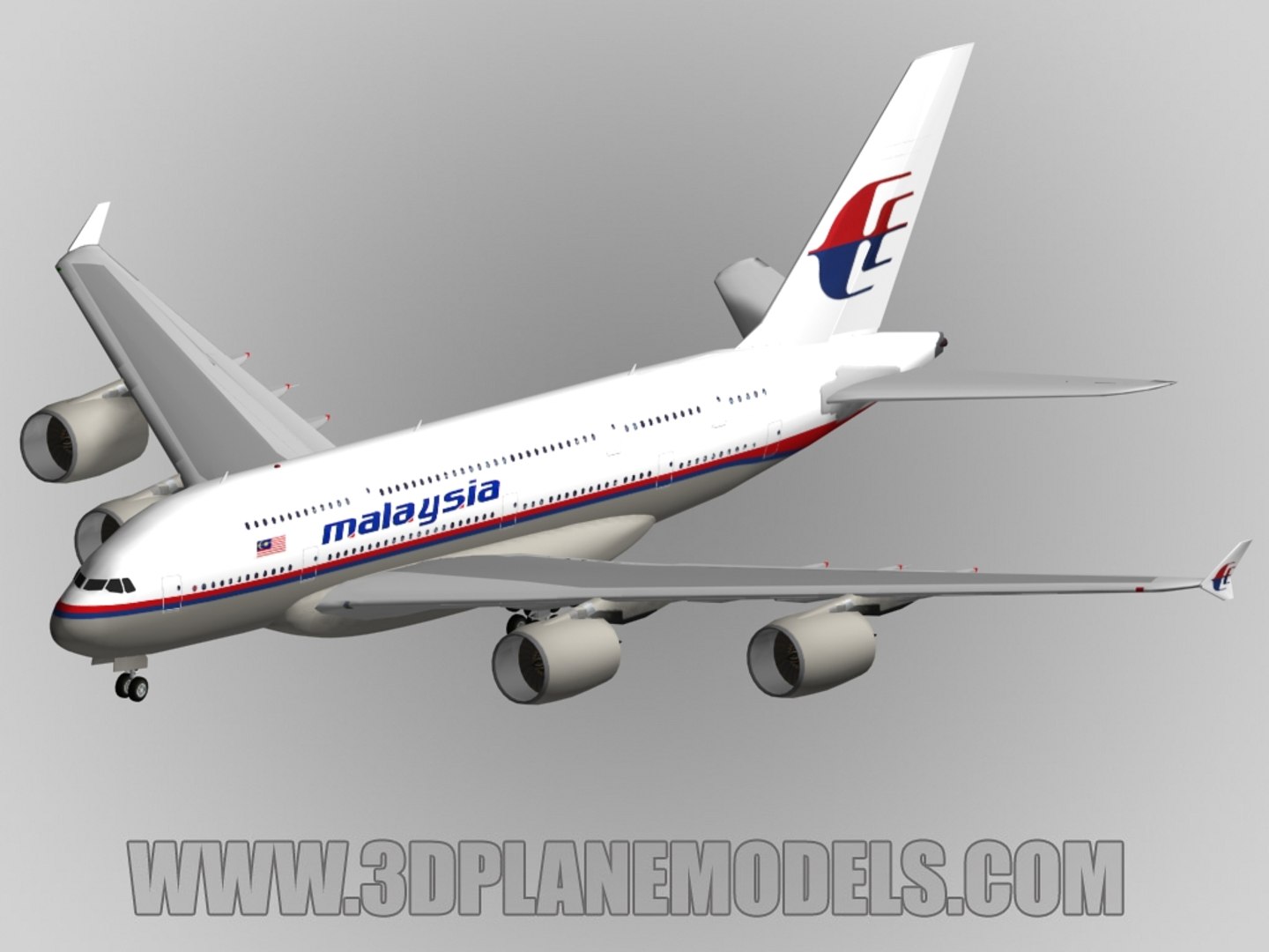 Airbus A-380 Malaysia 3d 3ds