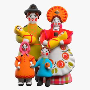 3D model Clay Family Figurine