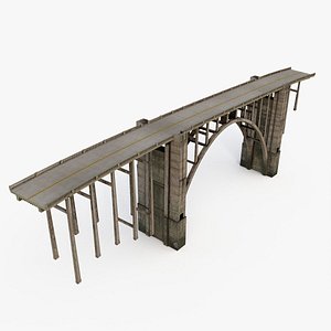 Arched Concrete Bridge in Big Sur 3D