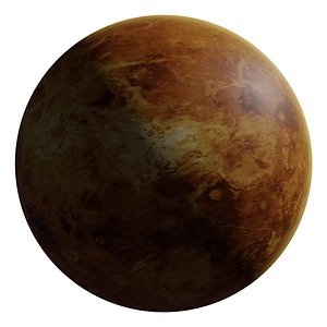 Photorealistic Planet Venus -Transparent Background model