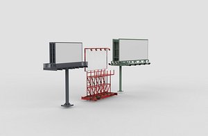 3D model billboard set 3D model