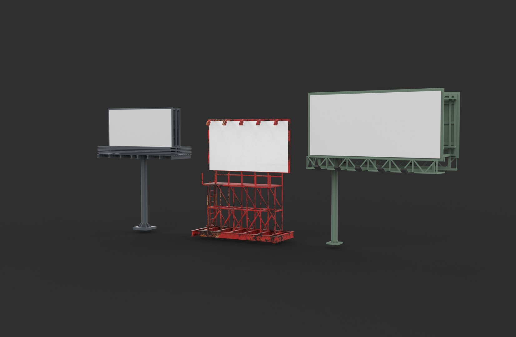 3D Model Billboard Set 3D Model - TurboSquid 2498993