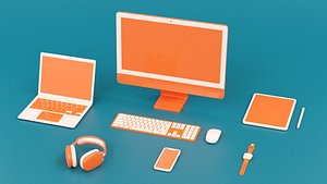Cartoon Style Apple Products