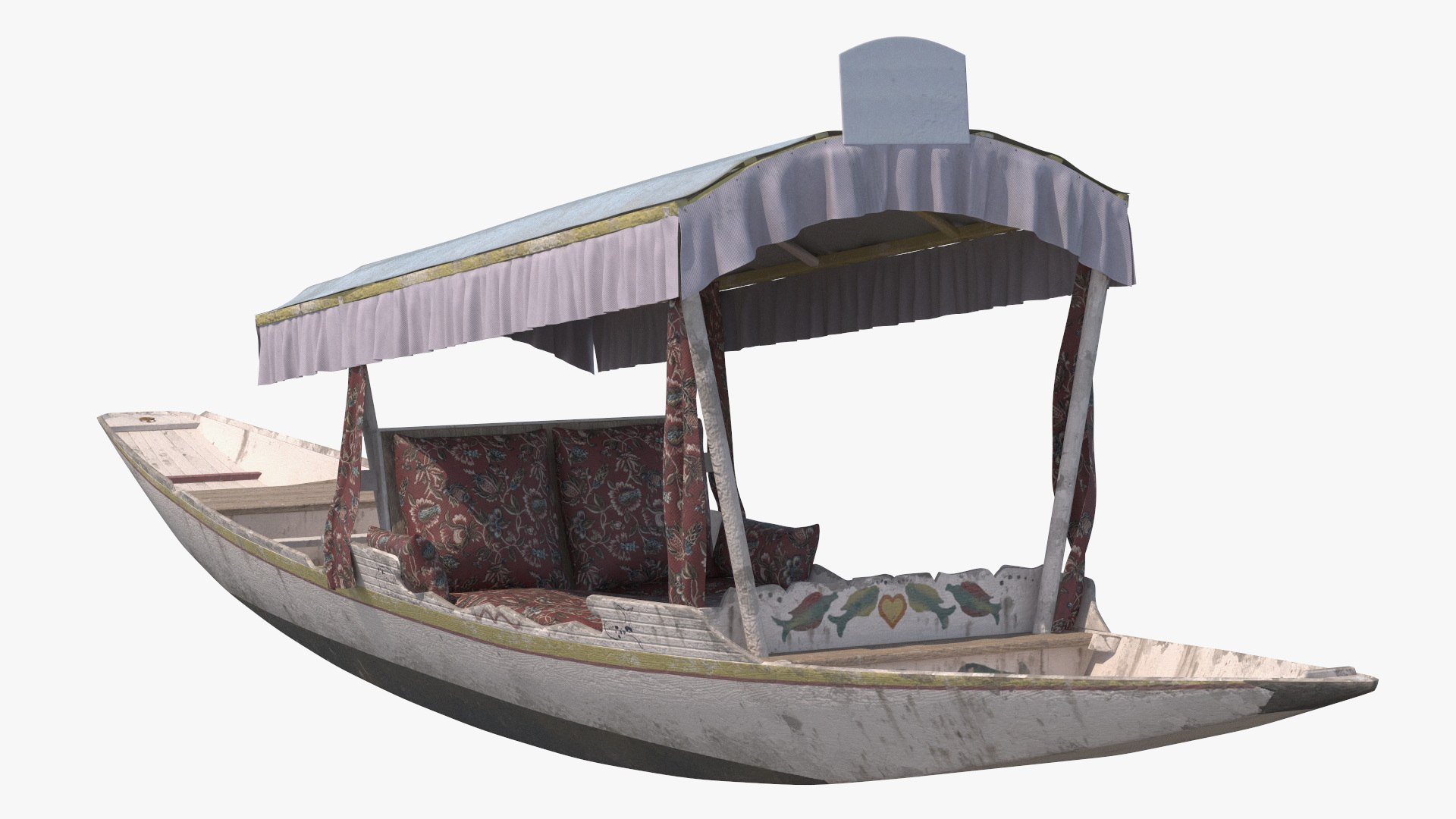 Shikara White Old 3D model preview