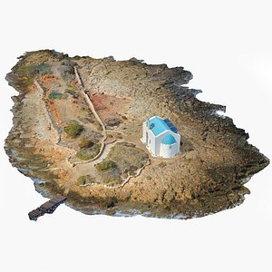 A real little Greek island 3D model