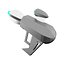 3d  Futuristic Sci-Fi Assault Pistol lowpoly icon