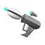 3d  Futuristic Sci-Fi Assault Pistol lowpoly icon