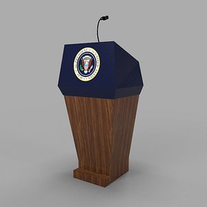 3D usa presidential podium