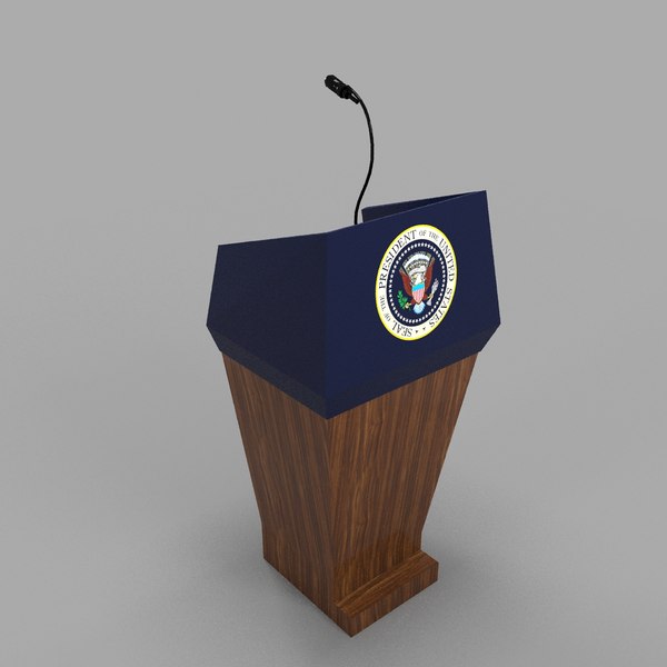 3D Usa Presidential Podium - TurboSquid 1691637