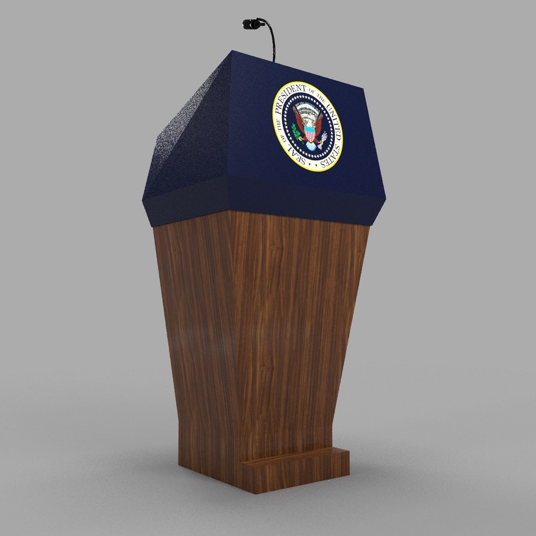 3D Usa Presidential Podium - TurboSquid 1691637