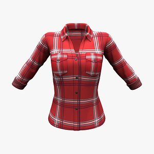 Plaids Design Over Pants Lumberjack Shirt