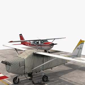 3D small airplane plane
