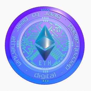 3D model Ethereum Cryptocurrency Coin