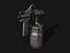 Pistola de pintura Vintage DEVILBISS Low-poly