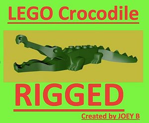3ds max lego crocodile rigged
