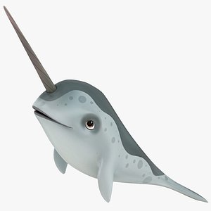 Cartoon Narwhal 3D