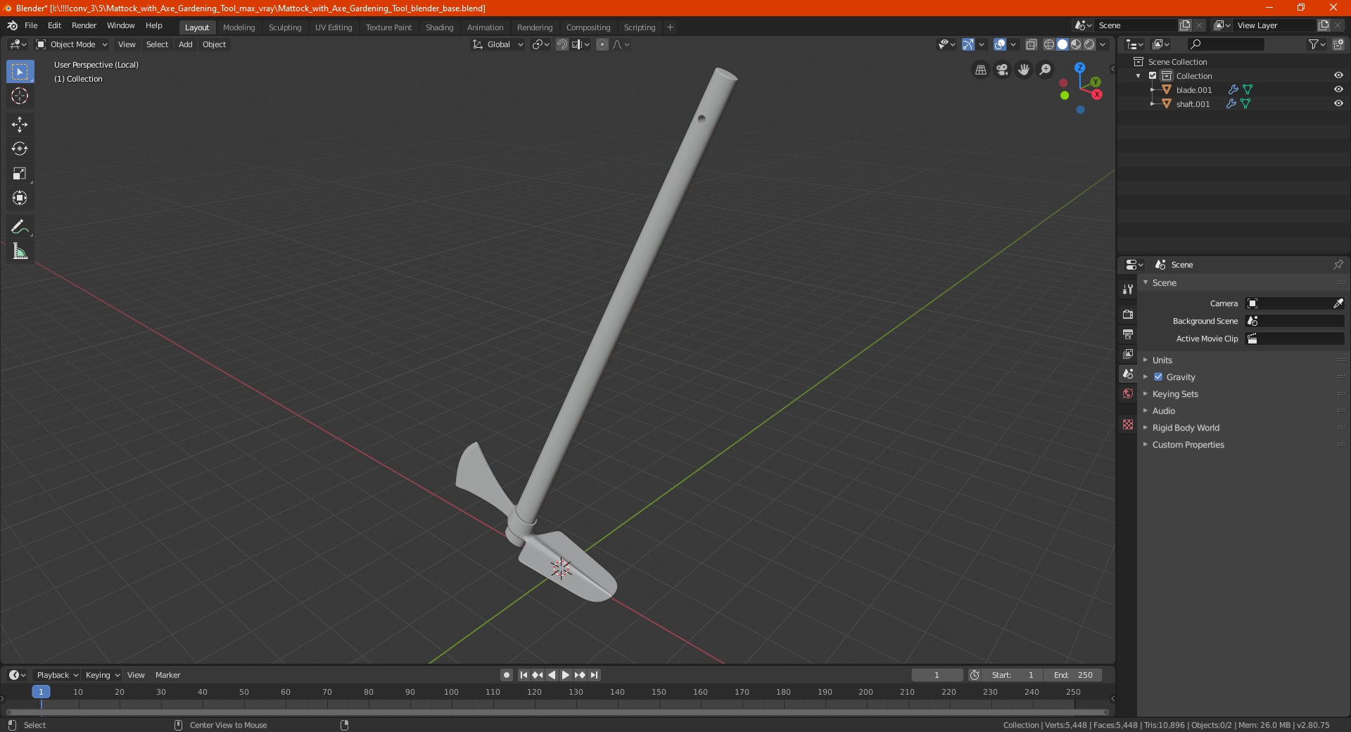 Mattock with Axe Gardening Tool 3D model https://p.turbosquid.com/ts-thumb/Ev/S7Zir8/Em/mattockwithaxegardeningtoolmb3dmodel022/jpg/1637328982/1920x1080/fit_q87/908c9121e692076fb3c165a274e6e3606f726ac2/mattockwithaxegardeningtoolmb3dmodel022.jpg