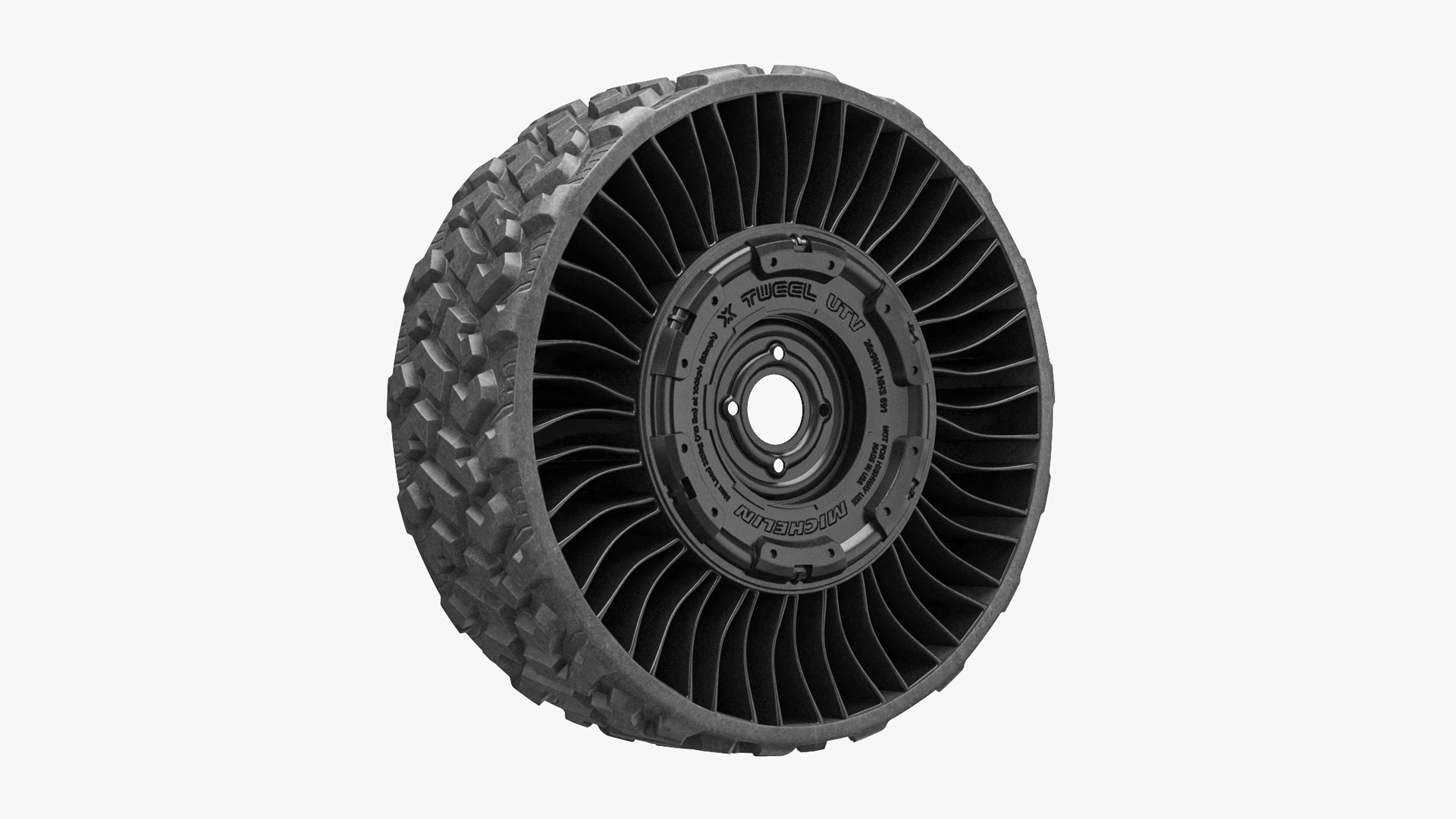 Airless Tire for UTVs Michelin X Tweel 3D model preview
