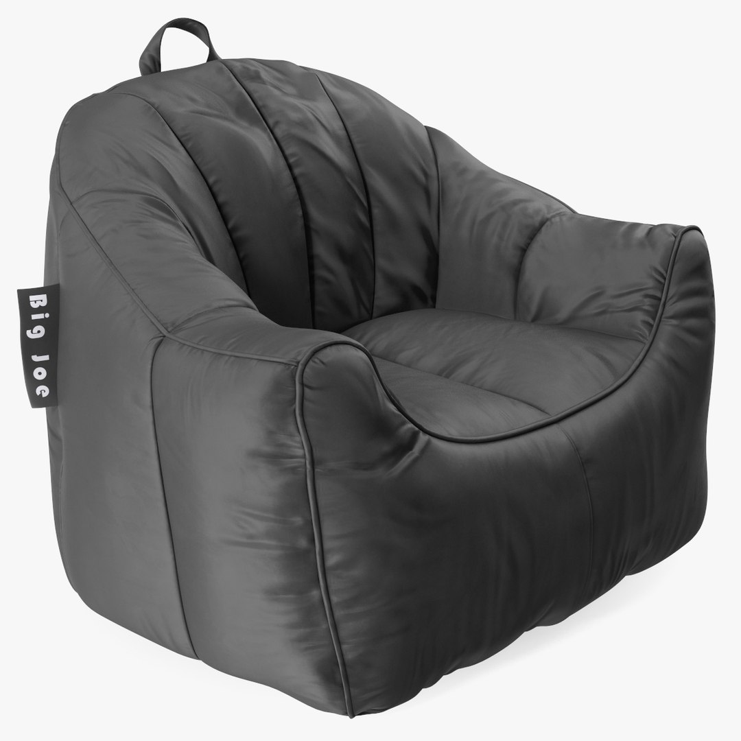 Big Joe Hug Bean Bag Chair Black model TurboSquid 2076320